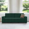 vidaXL Sof&aacute; de 3 lugares 220x78x84 cm veludo verde-escuro