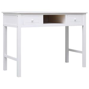 vidaXL Secret&aacute;ria 108x45x76 cm madeira de paulownia maci&ccedil;a branco