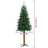vidaXL &Aacute;rvore de Natal Slim com 150 LEDs com suporte Verde 150 cm