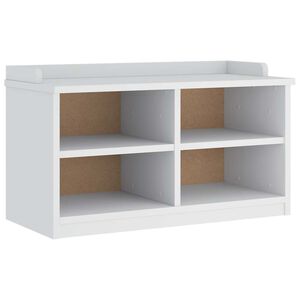 vidaXL Banco de entrada SANDNES Branco 87x40x50 cm pinho maci&ccedil;o