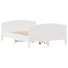vidaXL Cama sem colch&atilde;o 140x200 cm madeira de pinho maci&ccedil;a branco