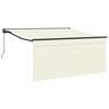 vidaXL Toldo retr&aacute;til Creme 300 x 250 cm Poli&eacute;ster e Alum&iacute;nio