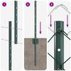vidaXL Cerca com Poste Verde 1,5 x 10 m A&ccedil;o e PVC