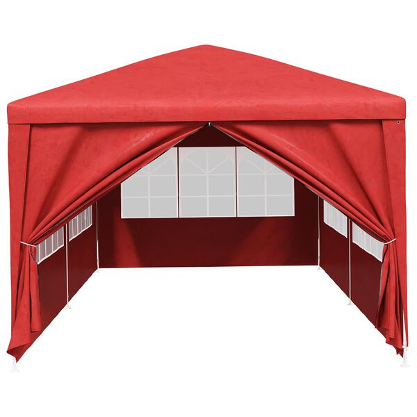 vidaXL Tenda de festa com parede Vermelho 600 x 300 x 255 cm PE e A&ccedil;o
