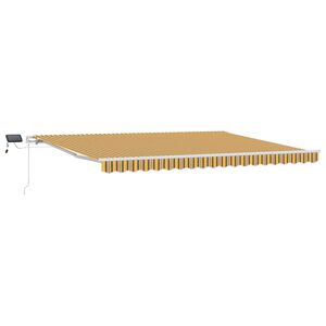vidaXL Toldo retr&aacute;til Multicolor 450 &times; 300 cm Tecido e Alum&iacute;nio