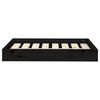 vidaXL Cama para c&atilde;es 71,5x54x9 cm madeira de pinho maci&ccedil;a preto