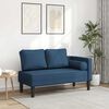 vidaXL Chaise lounge com almofad&otilde;es tecido azul