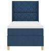 vidaXL Cama Box com colch&atilde;o com cabeceira Azul 140 x 200 cm tecido