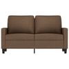 vidaXL Sof&aacute; de 2 lugares tecido 120 cm castanho