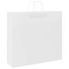 vidaXL Sacos de papel 250 unid com al&ccedil;as branco 54x15x49 cm