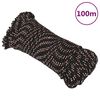 vidaXL Corda de barco 5 mm 100 m polipropileno preto