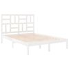 vidaXL Estrutura cama pequena casal 120x190 cm pinho maciço branco