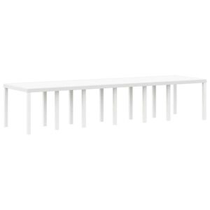 vidaXL Mesa de Jantar para Jardim Branco 350 x 100 x 73 cm vime PE