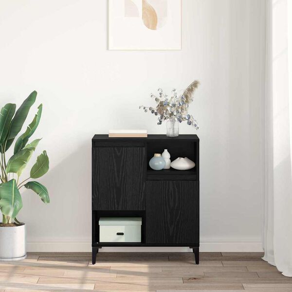 vidaXL Buffet Carvalho Preto 60 x 35 x 70 cm Madeira processada