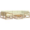 vidaXL Conjunto de Sof&aacute;s para Exterior 5 unid. Branco e Creme