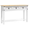vidaXL Mesa de apoio com gaveta Corona Branco 114 x 34,5 x 73 cm