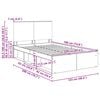 vidaXL Estrutura da Cama com cabeceira Sonoma 120 x 190 cm