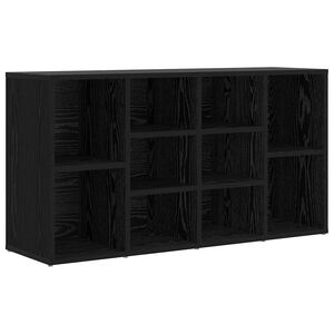 vidaXL Banco para Sapatos Carvalho Preto 103 x 30 x 54,5 cm