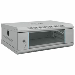 vidaXL Arm&aacute;rio de Rede com armazenamento Cinzeto 53 x 45 x 21 cm A&ccedil;o