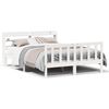 vidaXL Cama sem colch&atilde;o 135x190 cm madeira de pinho maci&ccedil;a branco