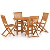 vidaXL 5 pcs conjunto de jantar para jardim madeira de ac&aacute;cia maci&ccedil;a
