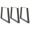 vidaXL P&eacute;s para mesa de jantar em V, 3 pe&ccedil;as, antracite, 90x (72-73,3) cm, a&ccedil;o