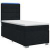 vidaXL Cama box spring com colch&atilde;o Preto 80 x 200 cm Tecido