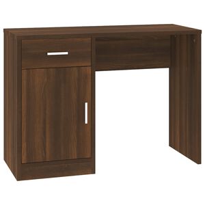 vidaXL Secret&aacute;ria + gaveta/arm&aacute;rio derivados madeira carvalho castanho