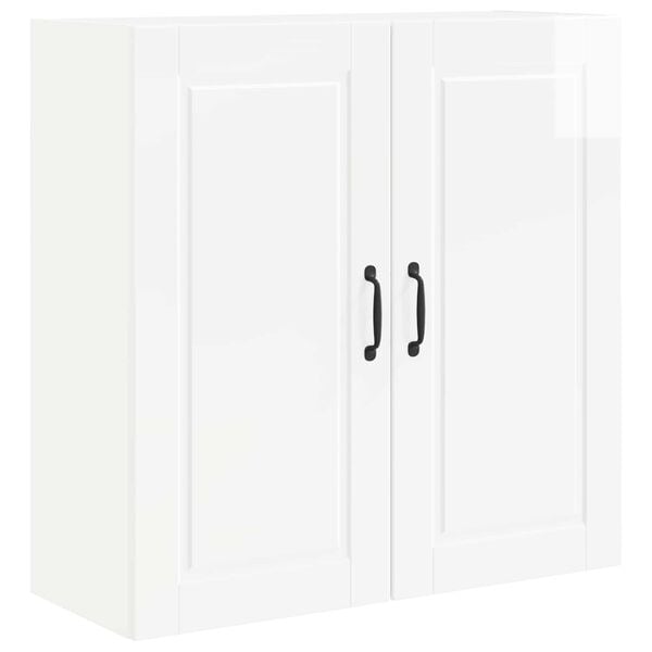 vidaXL Arm&aacute;rio de Cozinha com porta Branco Brilhante 80 x 31 x 80 cm