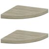 vidaXL Prateleiras canto suspensas 2 pcs 35x35x3,8cm MDF cor carvalho
