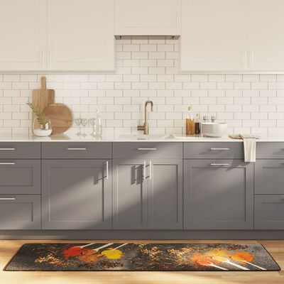 vidaXL Tapete de cozinha lavável antiderrapante 60x180 cm multicor