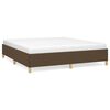 vidaXL Estrutura de cama com molas 180x200 cm tecido castanho-escuro