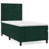 vidaXL Cama com molas/colch&atilde;o 80x200 cm veludo verde-escuro