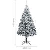 vidaXL Árvore de Natal artificial com flocos de neve 400 cm PVC verde