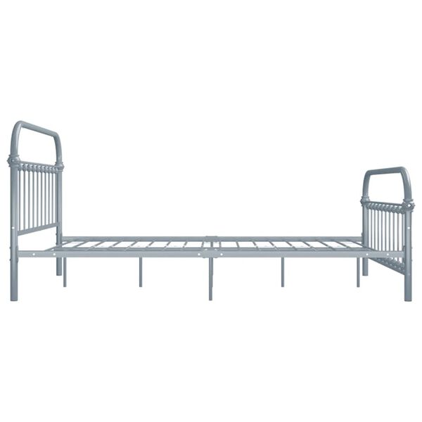 vidaXL Estrutura de cama metal 140x200 cm cinzento