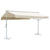 vidaXL Toldo de p&eacute; 500x300 cm creme