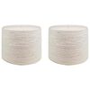 vidaXL Corda de juta 2 unid. 2 mm Branco 100% juta Tossa