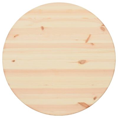 vidaXL Tampo de mesa redondo 25 mm 80 cm madeira pinho natural
