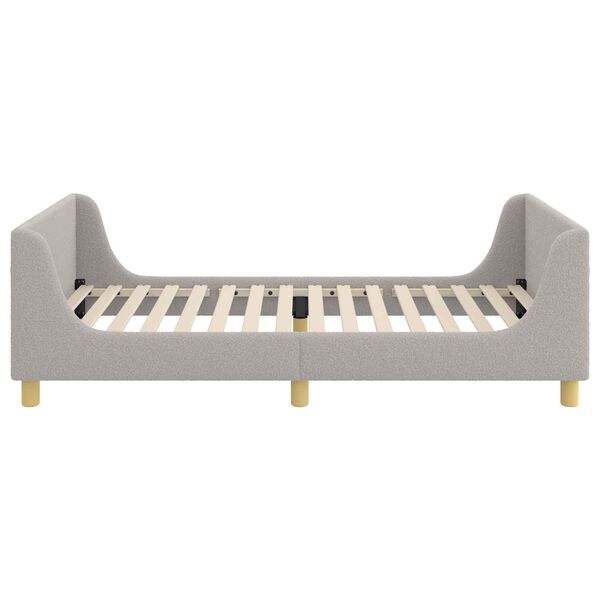 vidaXL Estrutura de Cama Infantil com Cabeceira Cinzento-claro