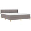 vidaXL Cama com Estrado Cinzento-acastanhado 180 x 200 cm tecido
