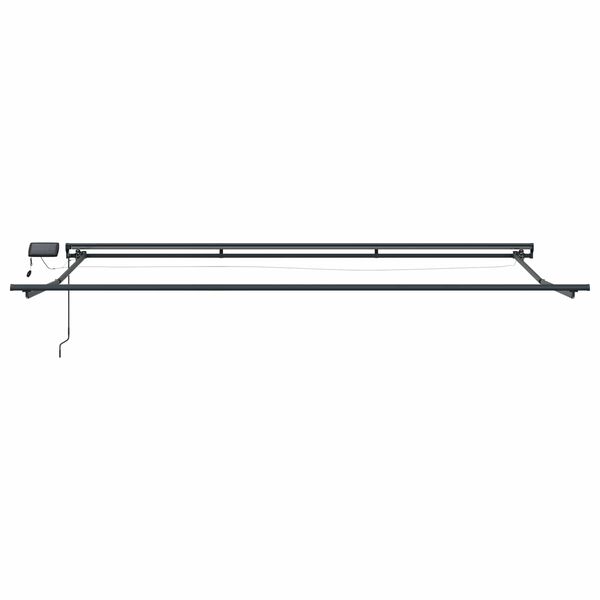vidaXL Estrutura de Toldo Manual com LEDs Antracite 4 x 2 m Alum&iacute;nio