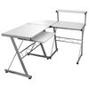 vidaXL Secret&aacute;ria de canto 132x112x99 cm derivados madeira branco