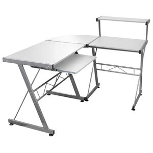 vidaXL Secret&aacute;ria de canto 132x112x99 cm derivados madeira branco
