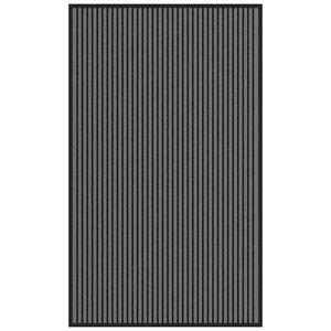 vidaXL Capacho &agrave;s riscas preto e cinzento 90x150 cm