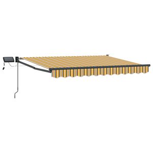 vidaXL Toldo retr&aacute;til manual com LEDs 2,5 x 2 m