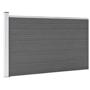 vidaXL Painel de veda&ccedil;&atilde;o para jardim 175x105 cm WPC cinzento