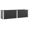 vidaXL Canteiro elevado de jardim 200x50x54 cm WPC cinzento