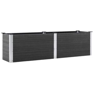 vidaXL Canteiro elevado de jardim 200x50x54 cm WPC cinzento
