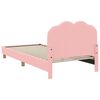 vidaXL Estrutura de Cama Infantil com Cabeceira Rosa 90 x 200 cm