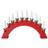 vidaXL Arco de Velas de Natal com 10 Velas LED 3 pcs Vermelho